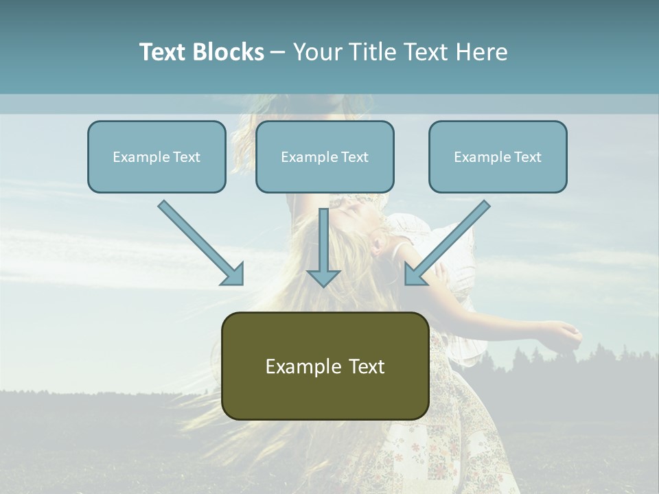 A Woman With Long Hair Is Standing In A Field PowerPoint Template