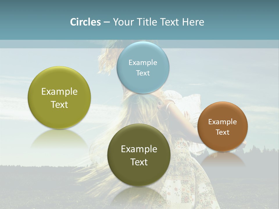A Woman With Long Hair Is Standing In A Field PowerPoint Template