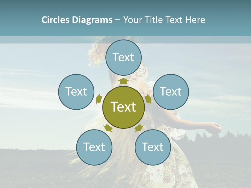 A Woman With Long Hair Is Standing In A Field PowerPoint Template