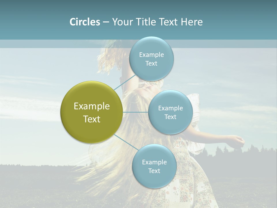 A Woman With Long Hair Is Standing In A Field PowerPoint Template