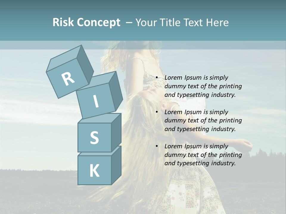 A Woman With Long Hair Is Standing In A Field PowerPoint Template