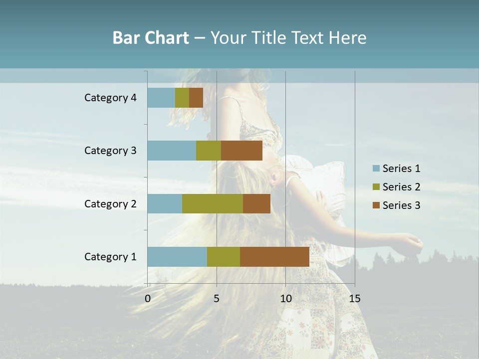 A Woman With Long Hair Is Standing In A Field PowerPoint Template