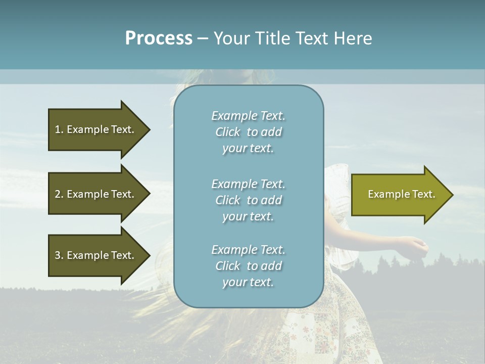 A Woman With Long Hair Is Standing In A Field PowerPoint Template