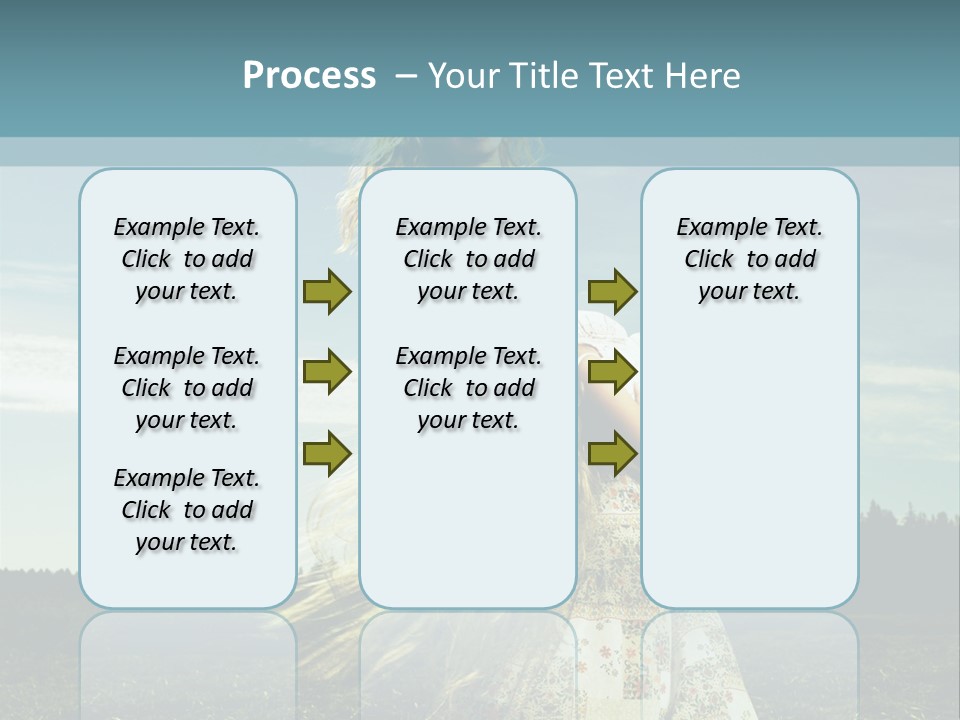 A Woman With Long Hair Is Standing In A Field PowerPoint Template