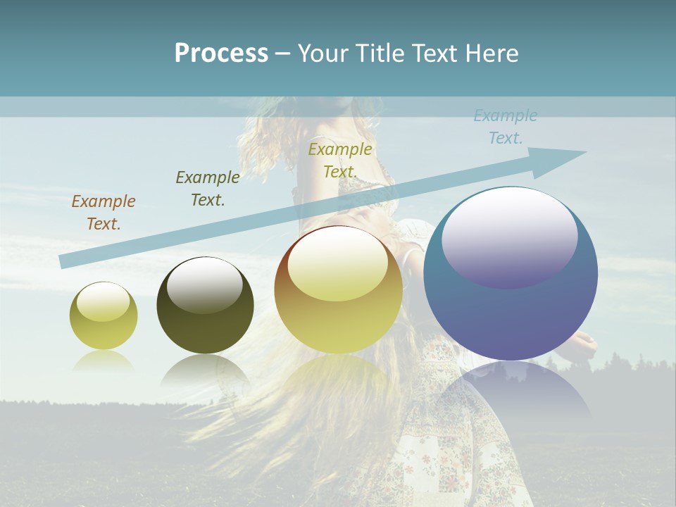 A Woman With Long Hair Is Standing In A Field PowerPoint Template