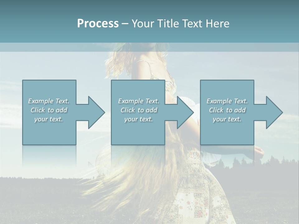 A Woman With Long Hair Is Standing In A Field PowerPoint Template