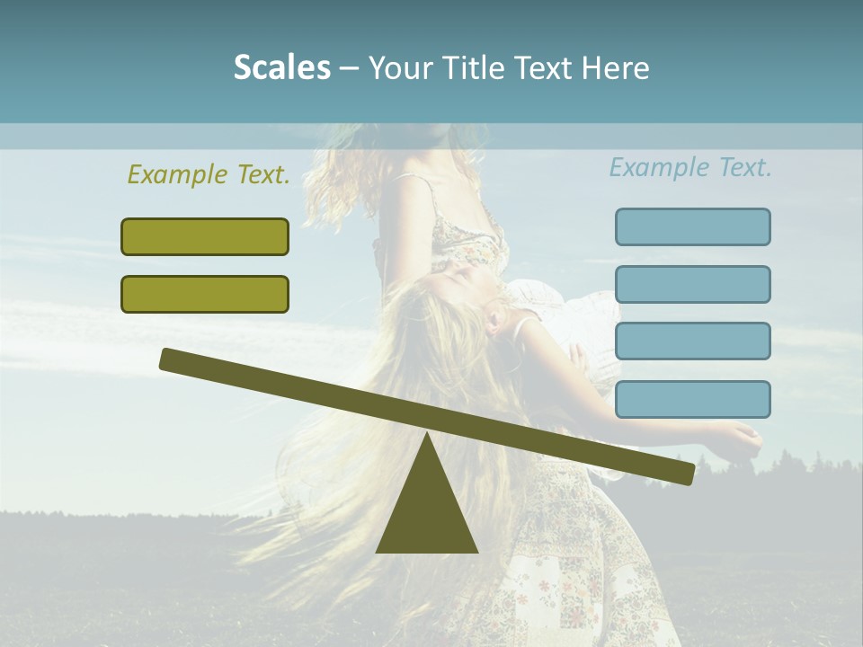 A Woman With Long Hair Is Standing In A Field PowerPoint Template