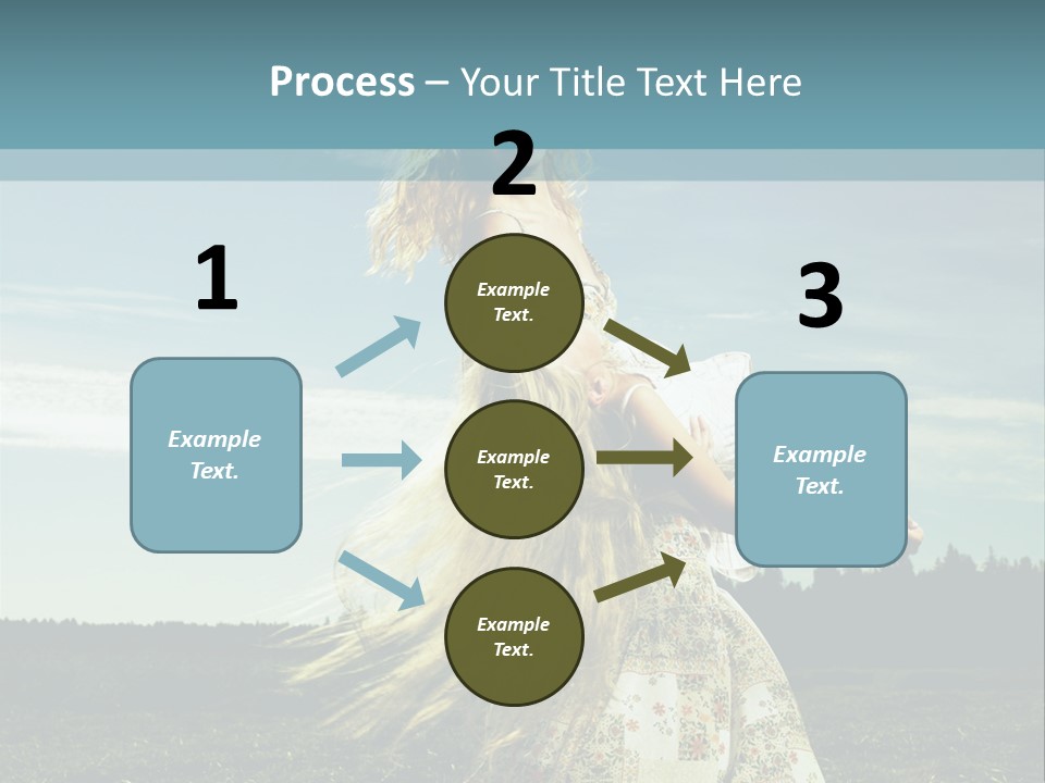 A Woman With Long Hair Is Standing In A Field PowerPoint Template