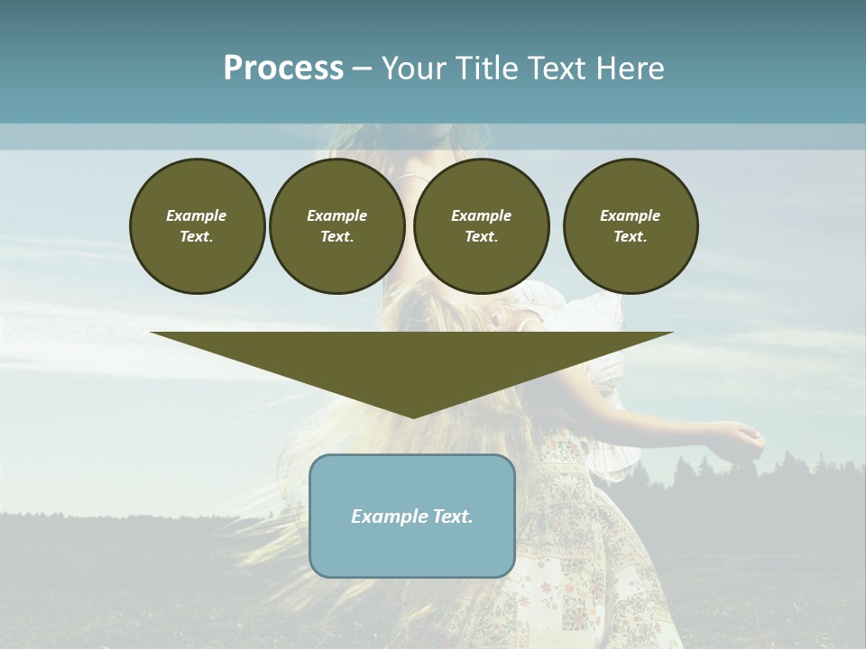 A Woman With Long Hair Is Standing In A Field PowerPoint Template