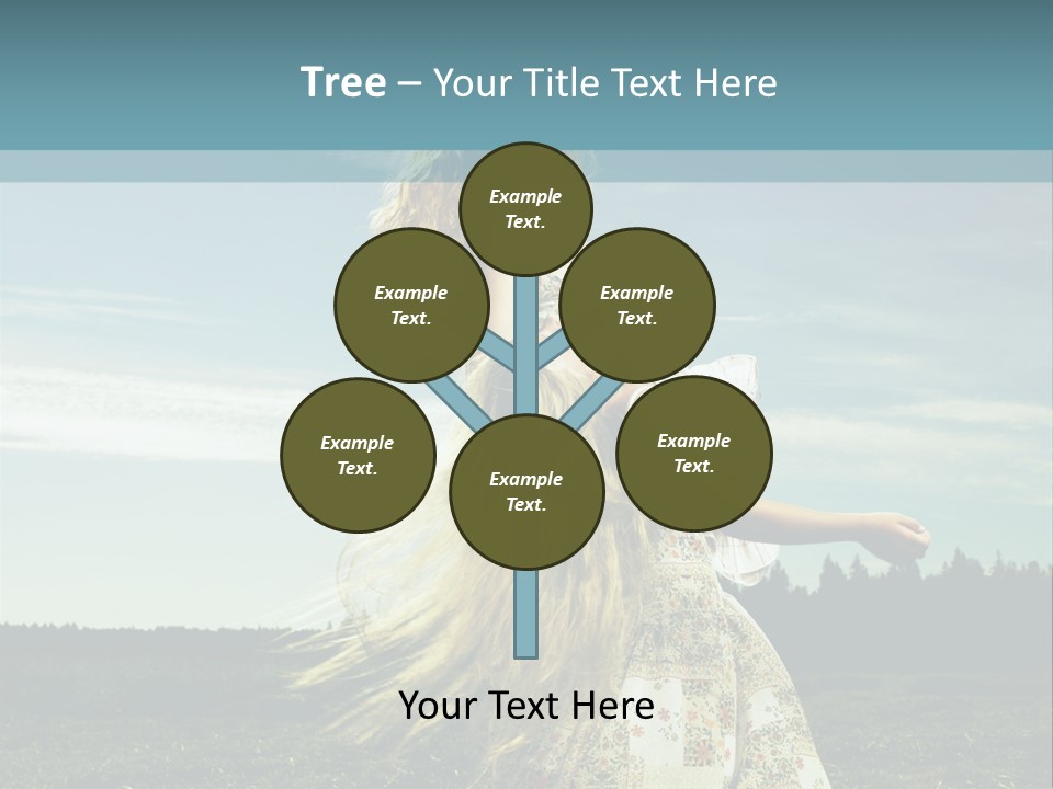 A Woman With Long Hair Is Standing In A Field PowerPoint Template
