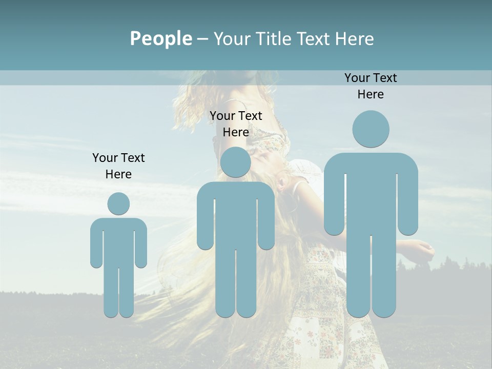 A Woman With Long Hair Is Standing In A Field PowerPoint Template