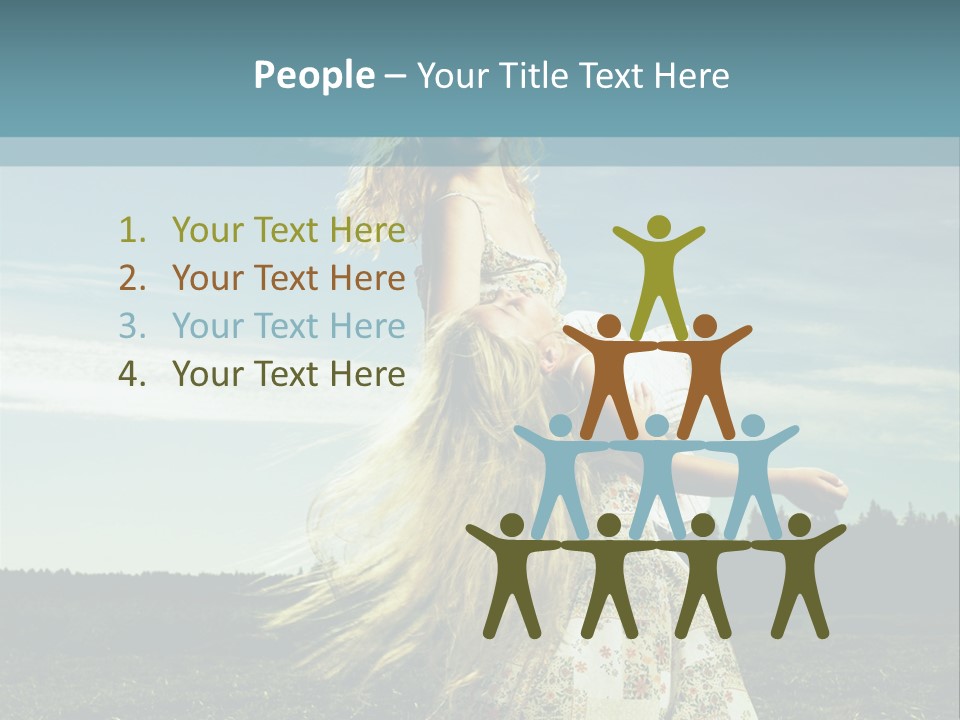 A Woman With Long Hair Is Standing In A Field PowerPoint Template