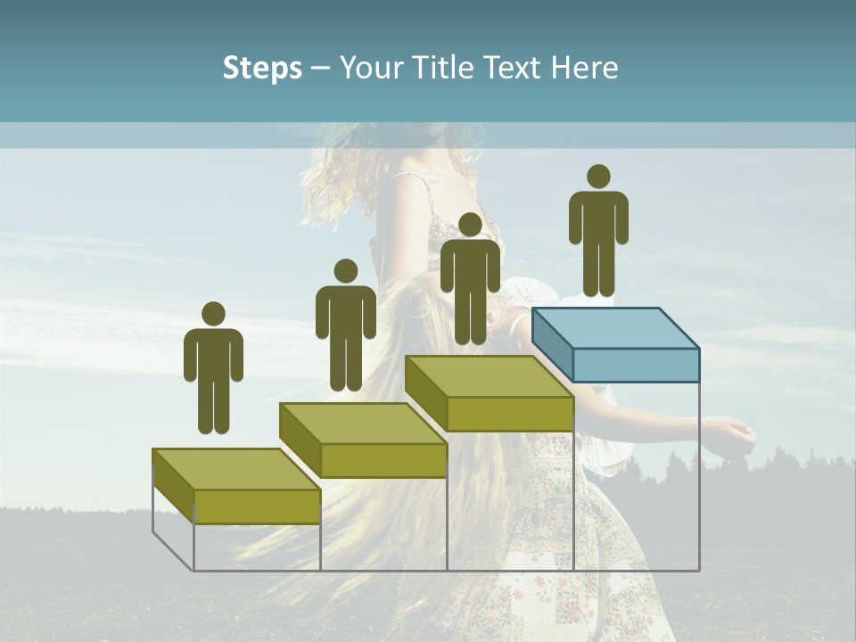 A Woman With Long Hair Is Standing In A Field PowerPoint Template