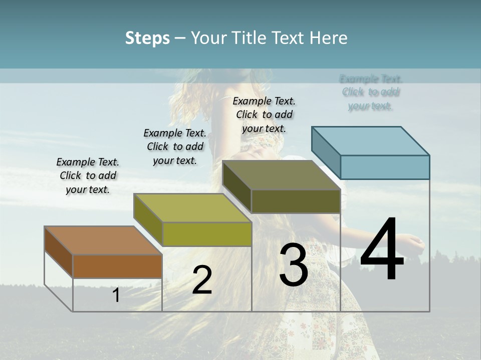 A Woman With Long Hair Is Standing In A Field PowerPoint Template