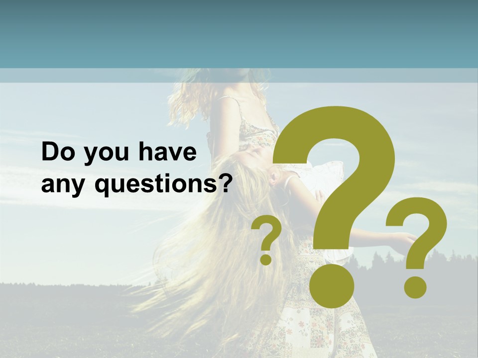 A Woman With Long Hair Is Standing In A Field PowerPoint Template