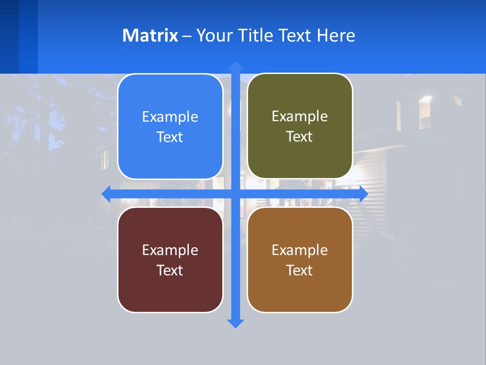 A House Is Lit Up At Night With The Words Name Of Presentation PowerPoint Template