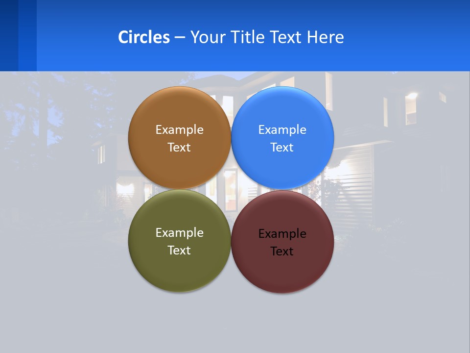A House Is Lit Up At Night With The Words Name Of Presentation PowerPoint Template