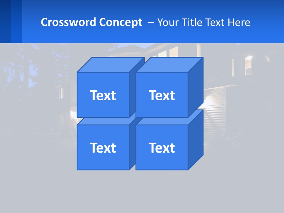 A House Is Lit Up At Night With The Words Name Of Presentation PowerPoint Template