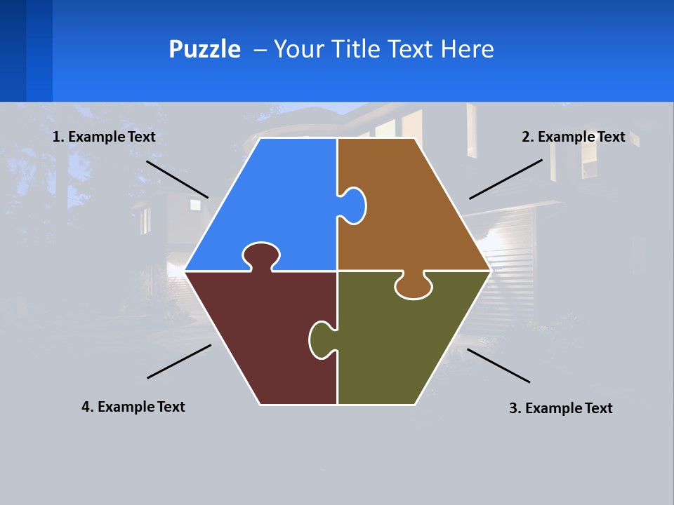 A House Is Lit Up At Night With The Words Name Of Presentation PowerPoint Template