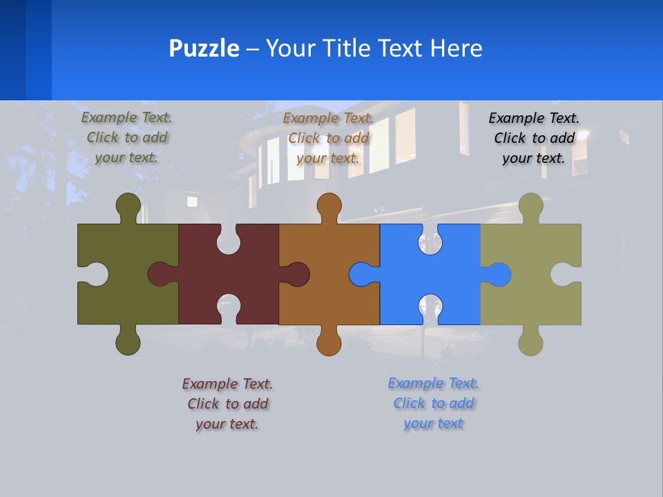 A House Is Lit Up At Night With The Words Name Of Presentation PowerPoint Template