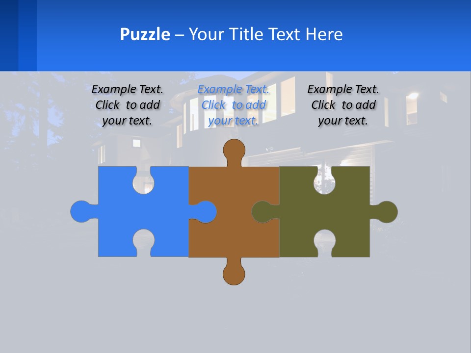 A House Is Lit Up At Night With The Words Name Of Presentation PowerPoint Template