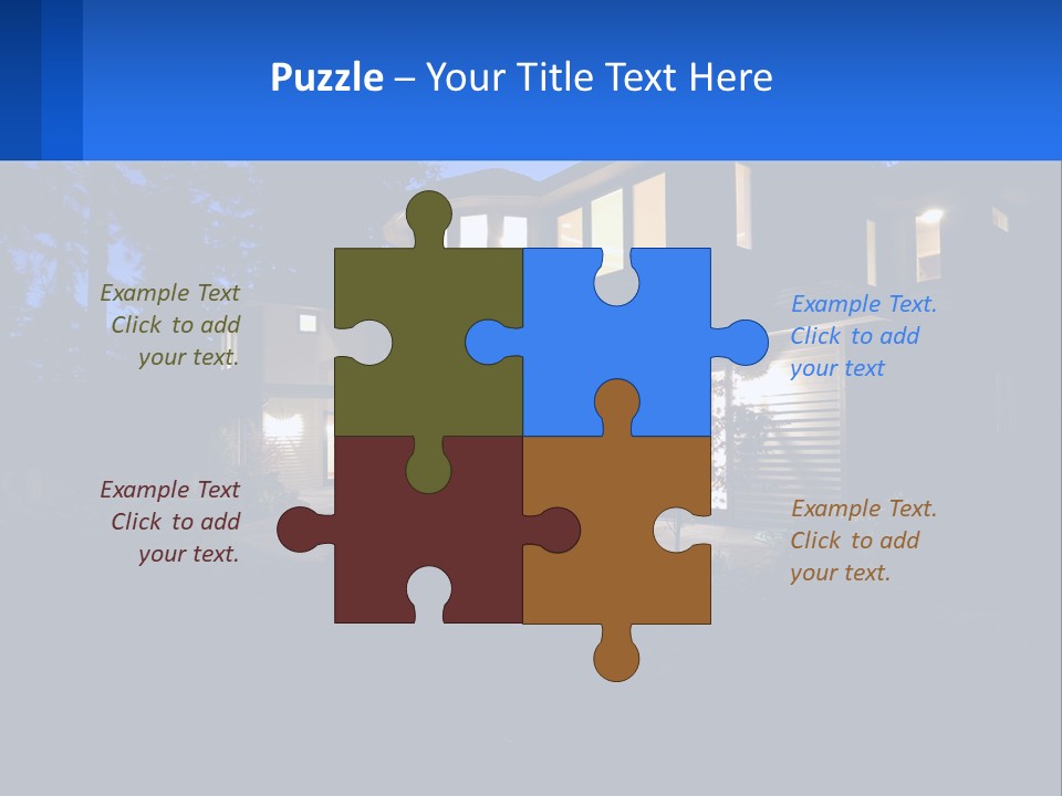 A House Is Lit Up At Night With The Words Name Of Presentation PowerPoint Template