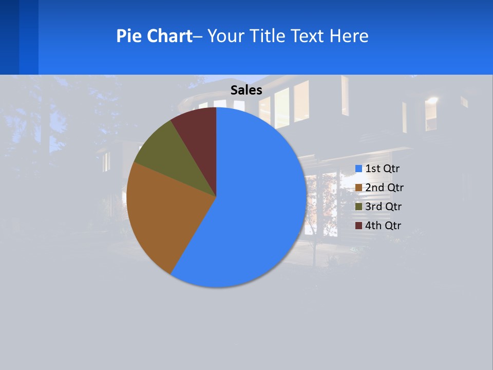 A House Is Lit Up At Night With The Words Name Of Presentation PowerPoint Template