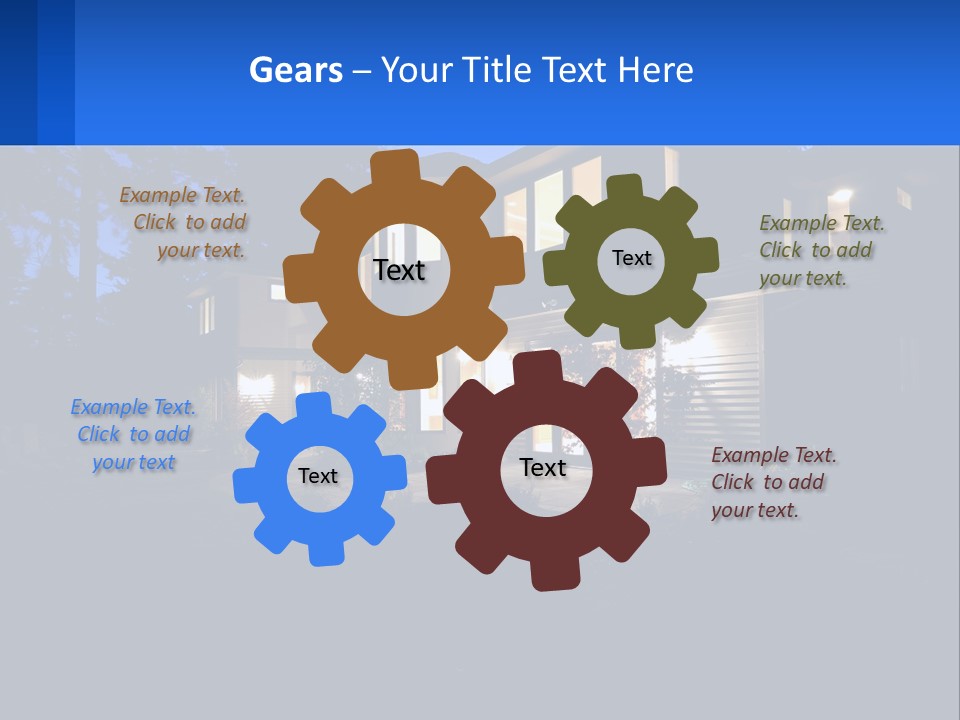 A House Is Lit Up At Night With The Words Name Of Presentation PowerPoint Template