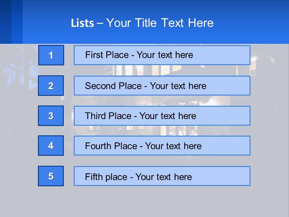 A House Is Lit Up At Night With The Words Name Of Presentation PowerPoint Template