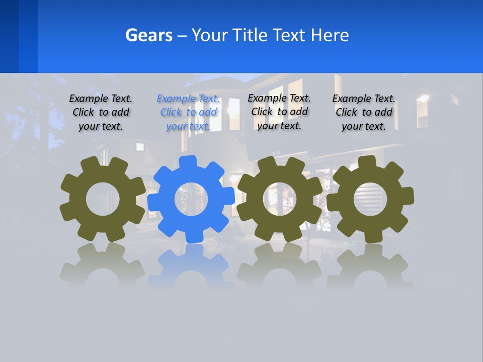 A House Is Lit Up At Night With The Words Name Of Presentation PowerPoint Template