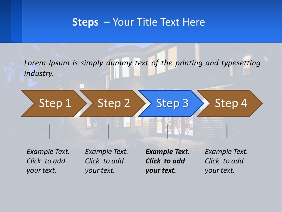 A House Is Lit Up At Night With The Words Name Of Presentation PowerPoint Template