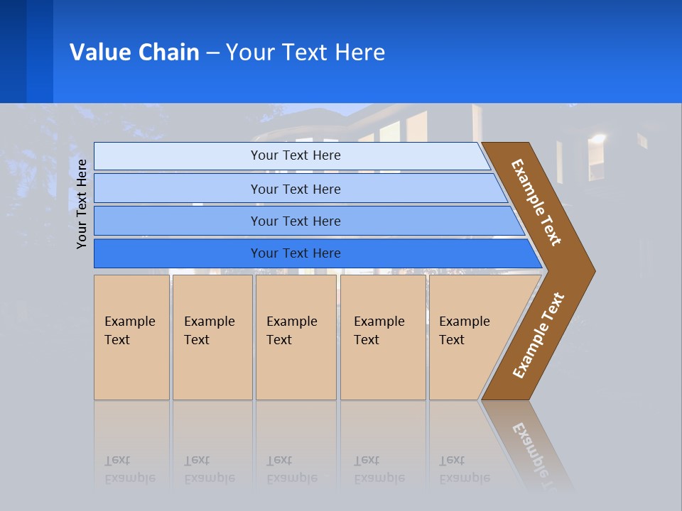 A House Is Lit Up At Night With The Words Name Of Presentation PowerPoint Template