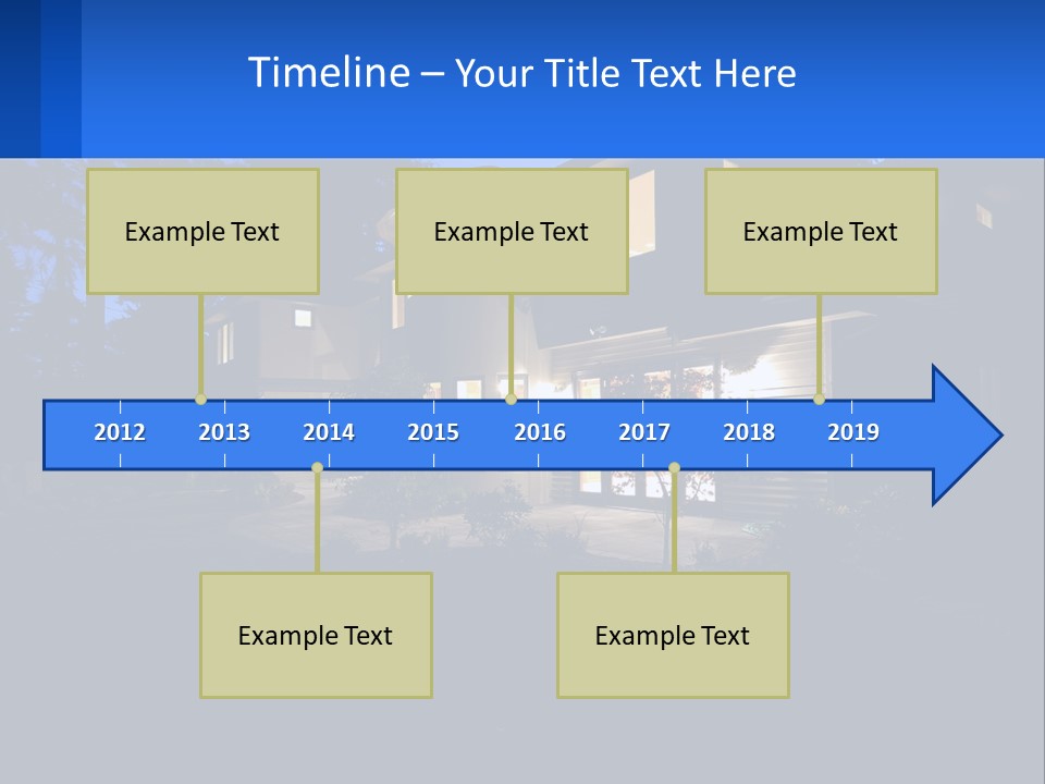 A House Is Lit Up At Night With The Words Name Of Presentation PowerPoint Template