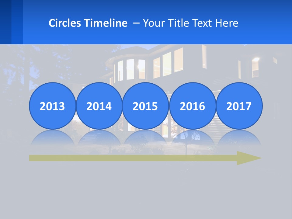 A House Is Lit Up At Night With The Words Name Of Presentation PowerPoint Template