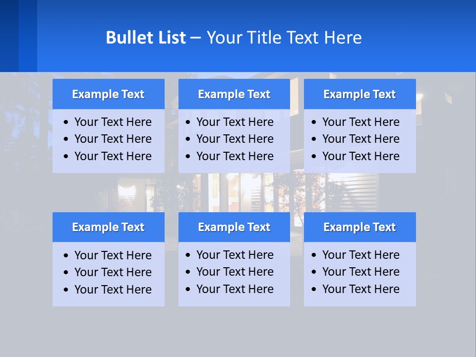 A House Is Lit Up At Night With The Words Name Of Presentation PowerPoint Template