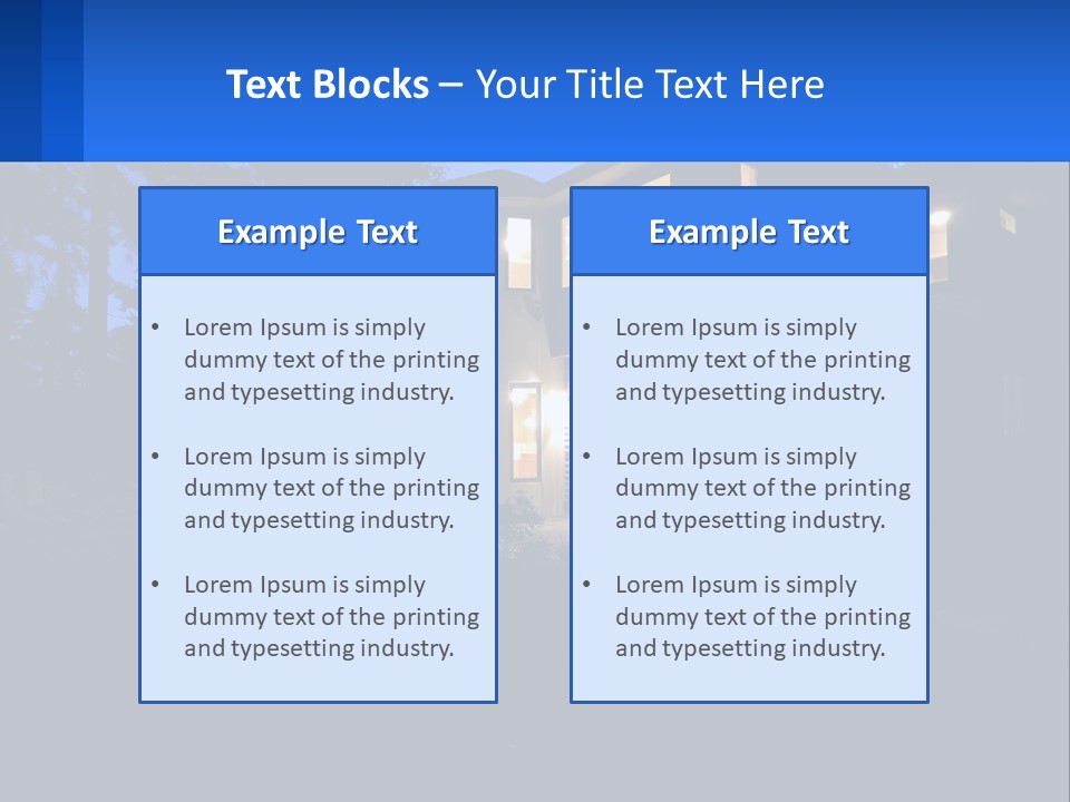 A House Is Lit Up At Night With The Words Name Of Presentation PowerPoint Template
