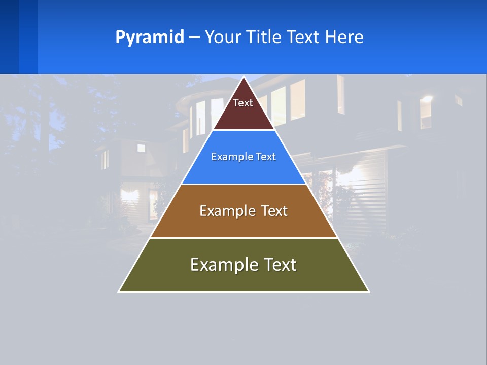 A House Is Lit Up At Night With The Words Name Of Presentation PowerPoint Template