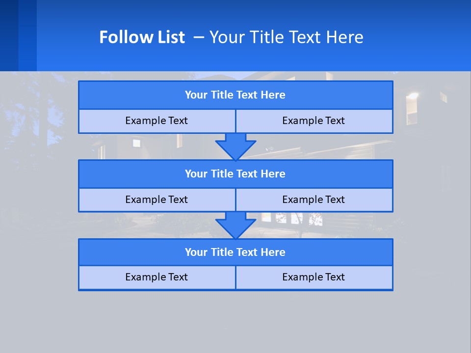 A House Is Lit Up At Night With The Words Name Of Presentation PowerPoint Template