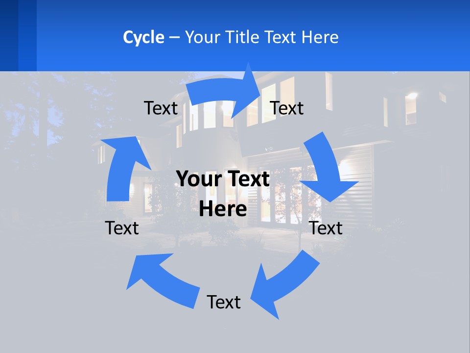 A House Is Lit Up At Night With The Words Name Of Presentation PowerPoint Template