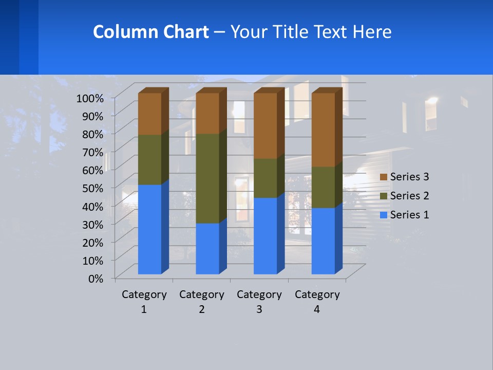A House Is Lit Up At Night With The Words Name Of Presentation PowerPoint Template