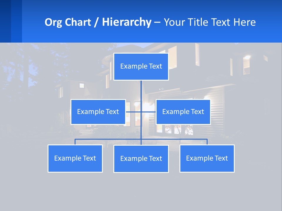 A House Is Lit Up At Night With The Words Name Of Presentation PowerPoint Template