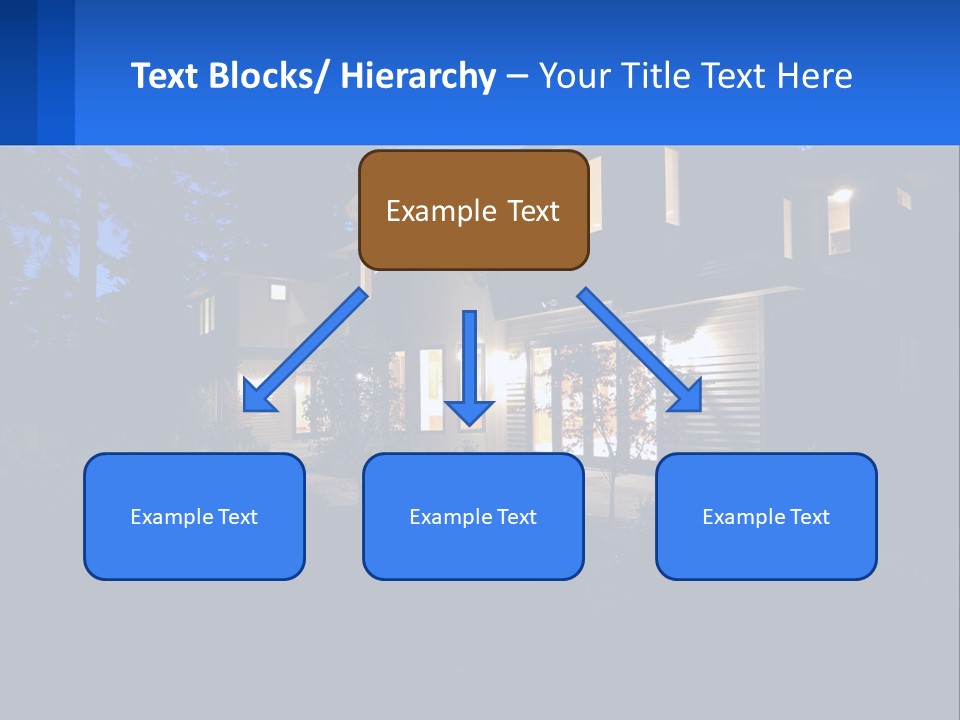 A House Is Lit Up At Night With The Words Name Of Presentation PowerPoint Template