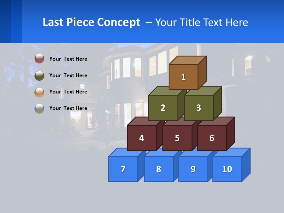 A House Is Lit Up At Night With The Words Name Of Presentation PowerPoint Template