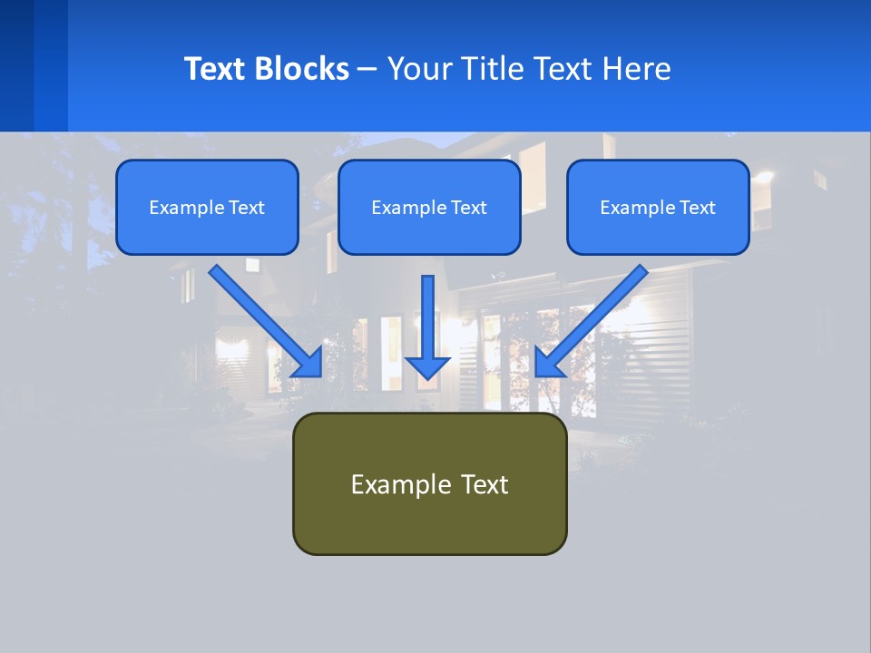 A House Is Lit Up At Night With The Words Name Of Presentation PowerPoint Template