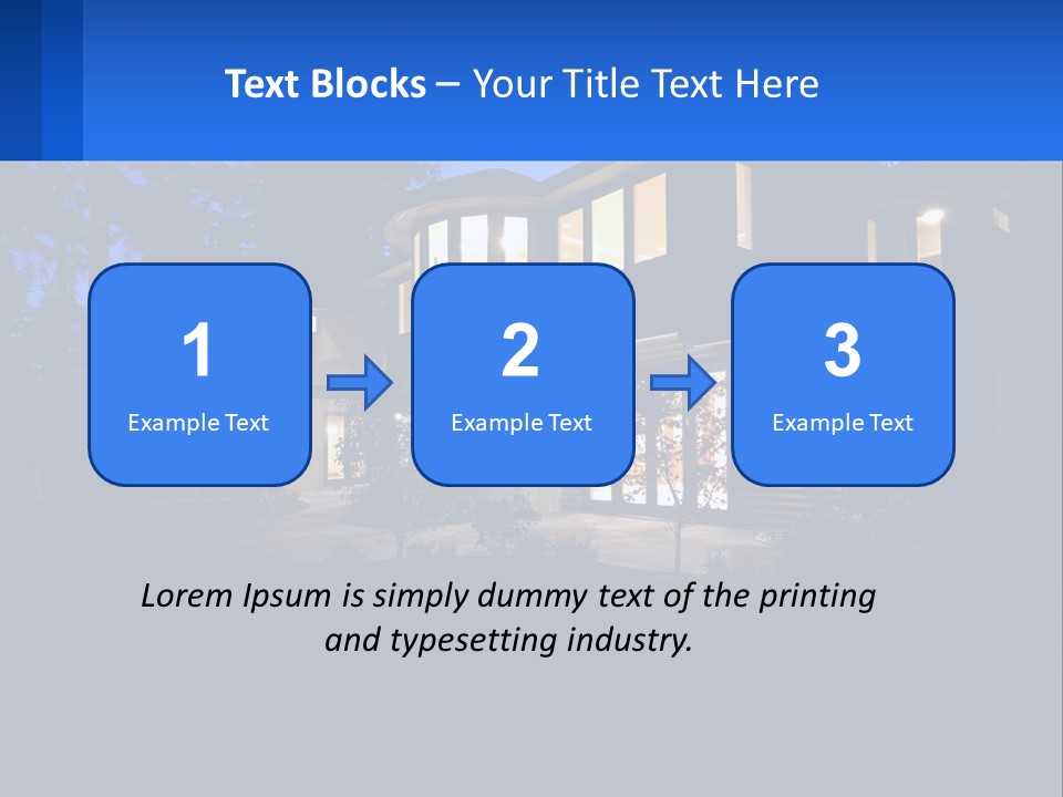 A House Is Lit Up At Night With The Words Name Of Presentation PowerPoint Template