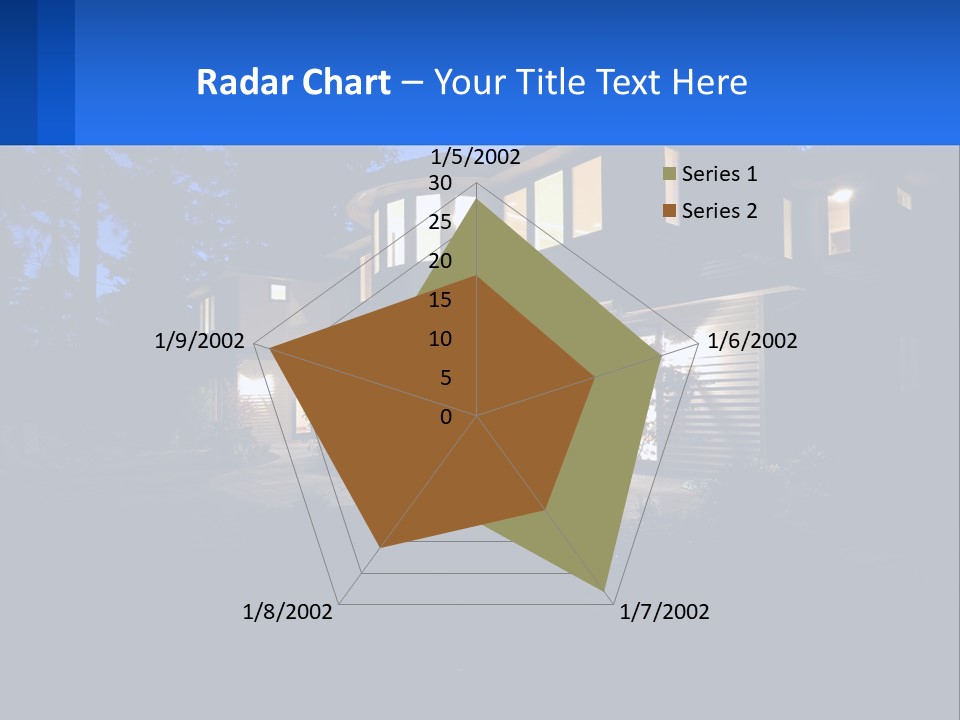 A House Is Lit Up At Night With The Words Name Of Presentation PowerPoint Template