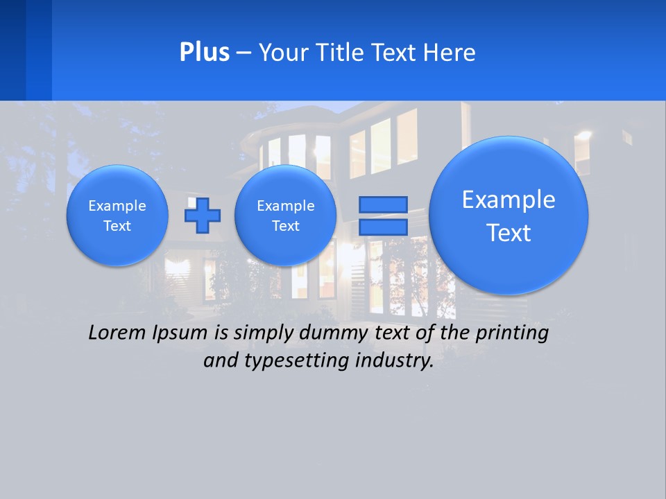 A House Is Lit Up At Night With The Words Name Of Presentation PowerPoint Template