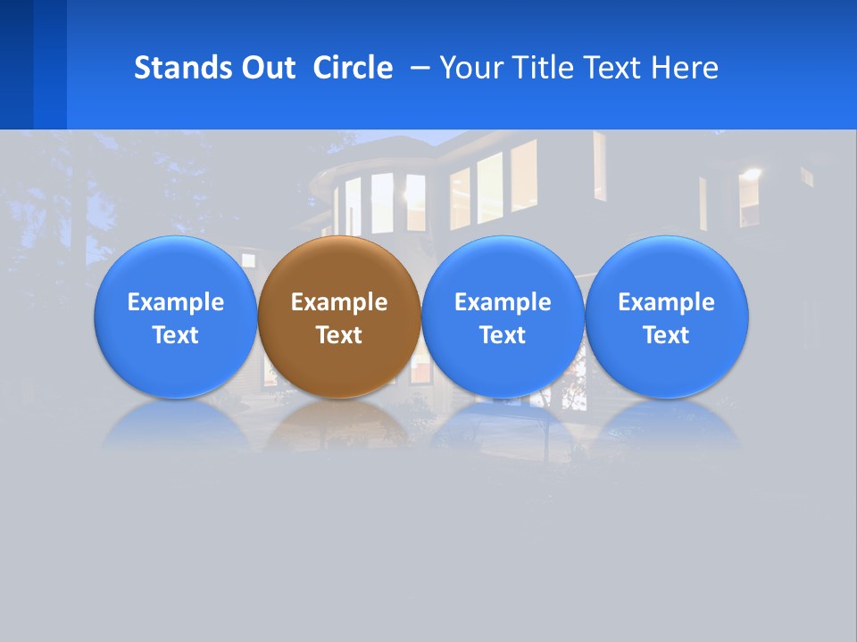 A House Is Lit Up At Night With The Words Name Of Presentation PowerPoint Template