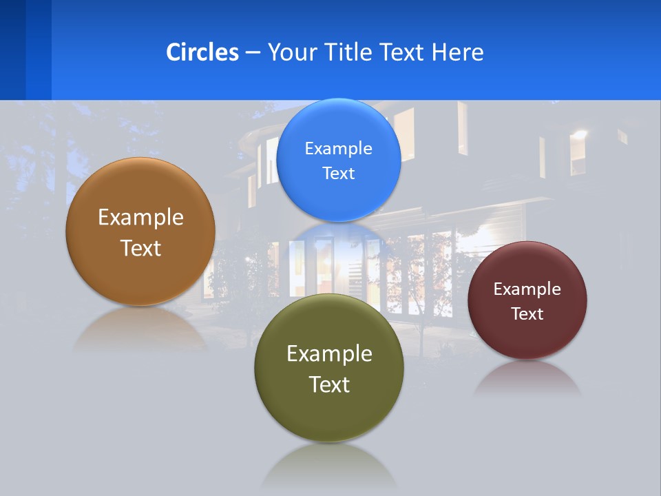 A House Is Lit Up At Night With The Words Name Of Presentation PowerPoint Template