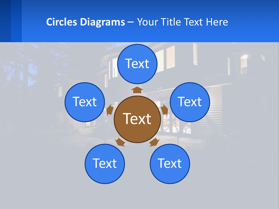 A House Is Lit Up At Night With The Words Name Of Presentation PowerPoint Template